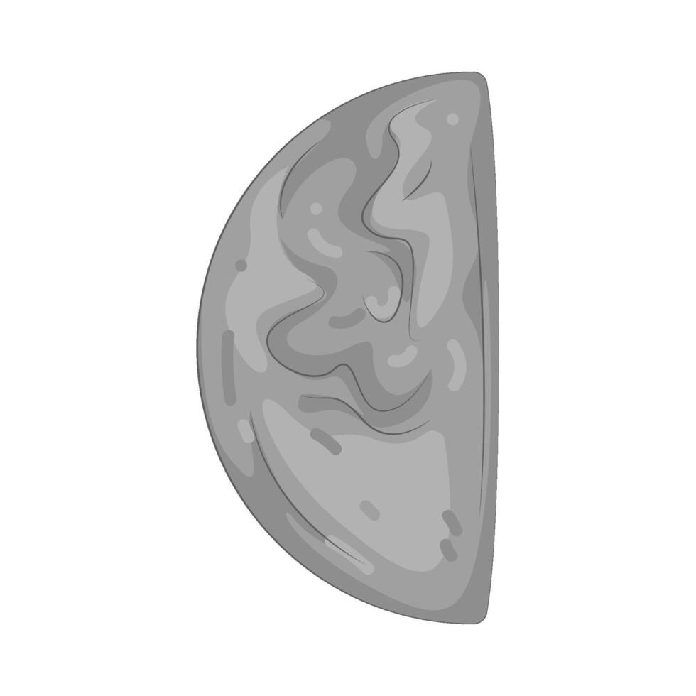 Third quarter Moon vector