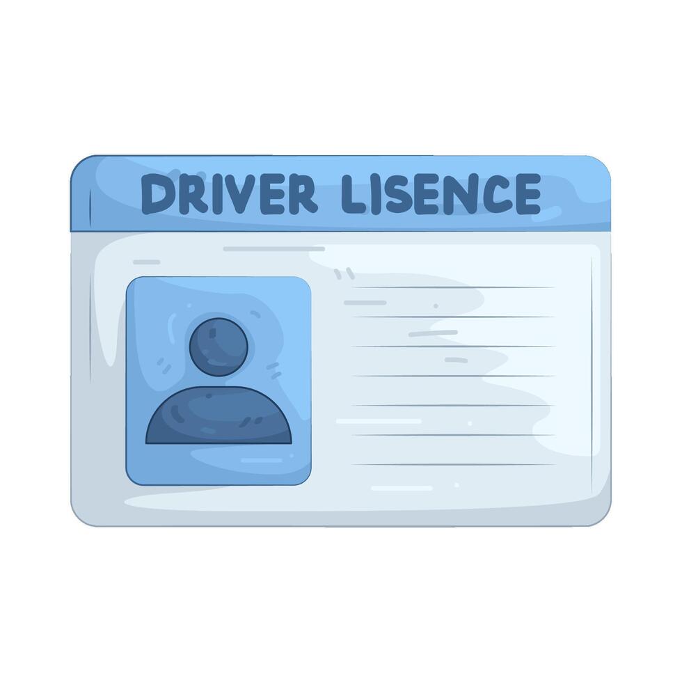 Illustration of Driver license vector
