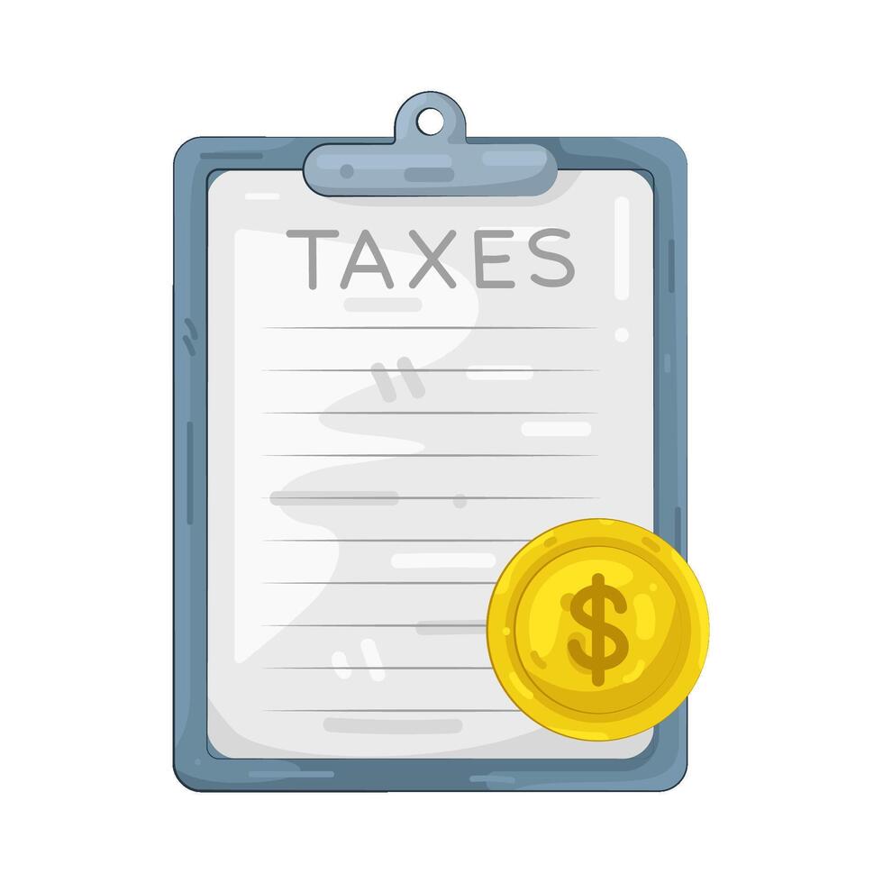 Illustration of Taxes vector