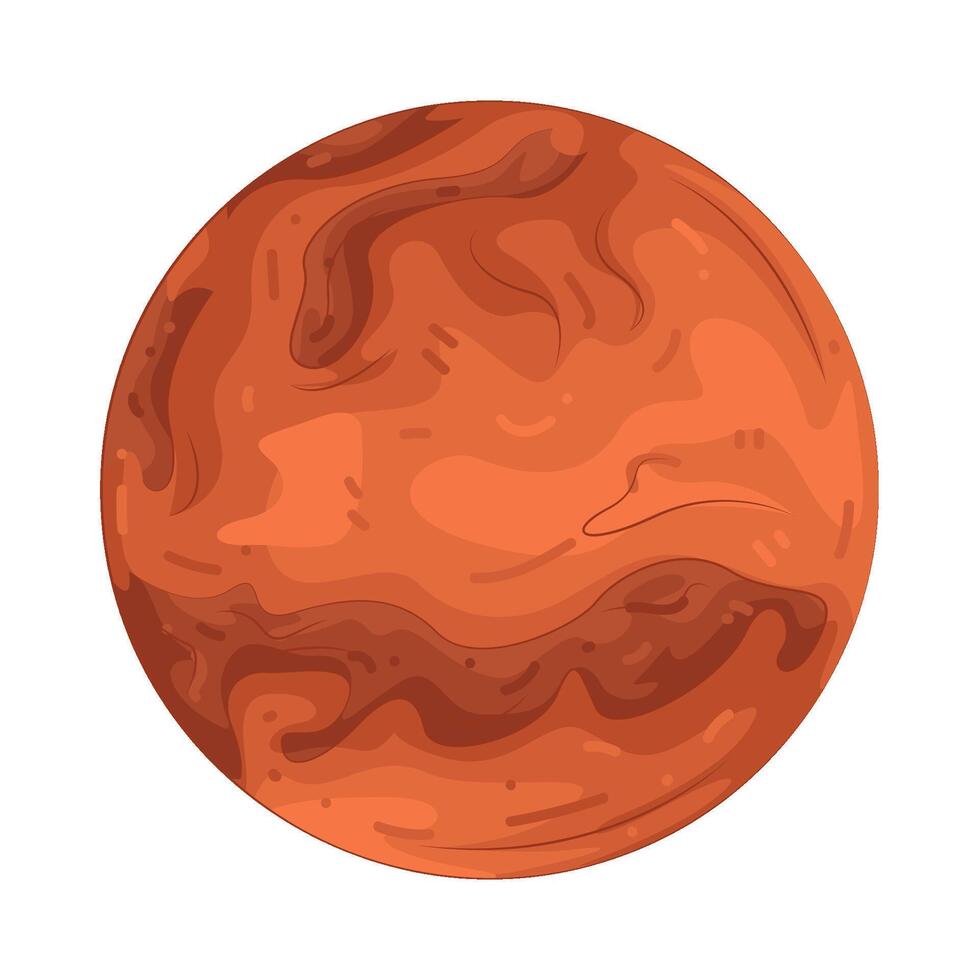 Illustration of a Mars planet vector