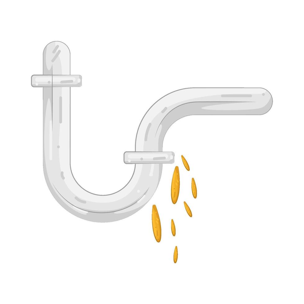 Illustration of Pipe leak vector