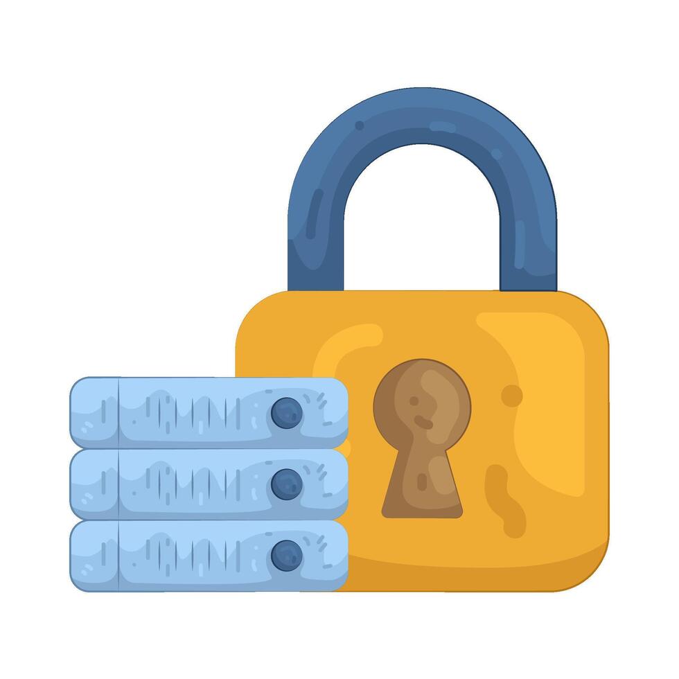 Illustration of Data Lock vector