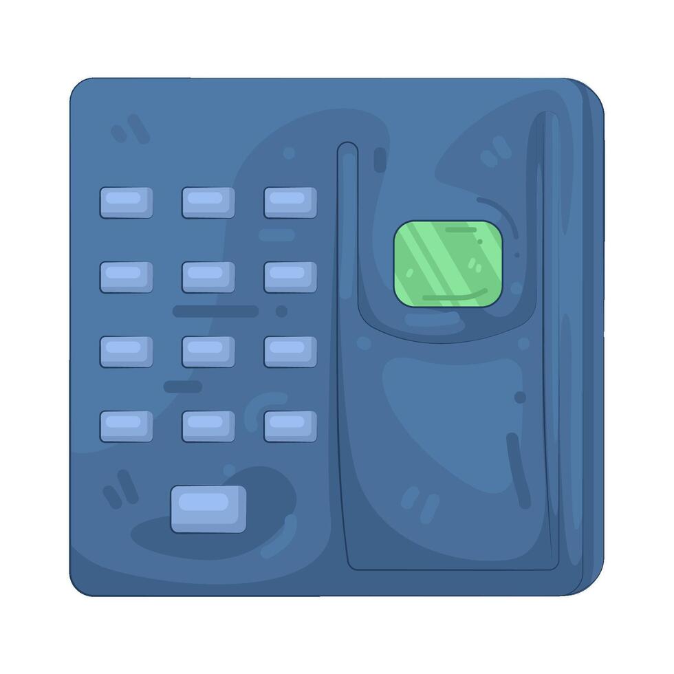Illustration of Biometric lock vector