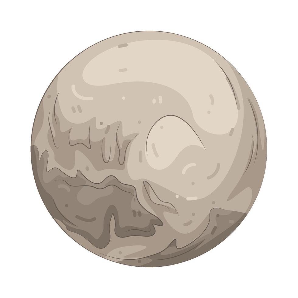 Illustration of a Pluto planet vector