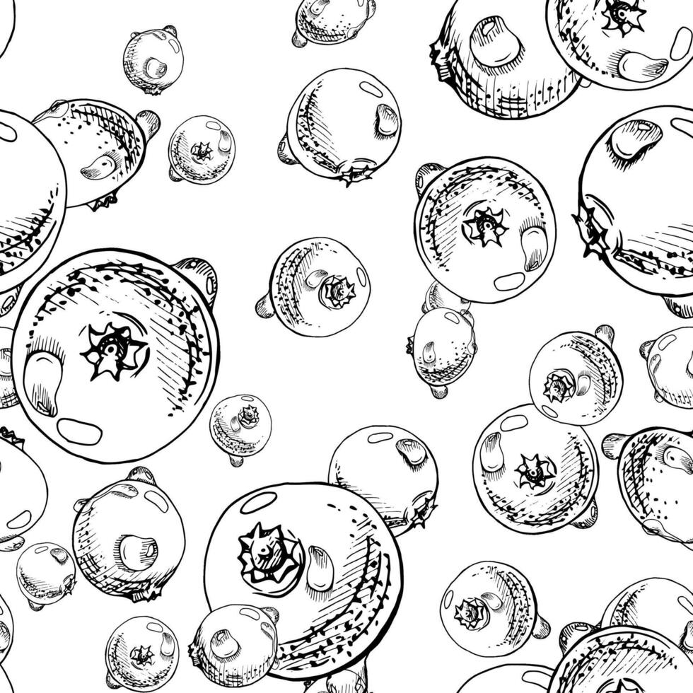 Lingonberry cranberry hand drawn in ink, scattered ripe forest berry group, dew drops, bearberry teaberry. Seamless pattern isolated illustration. Textile, scrapbooking, farmers market menu vector