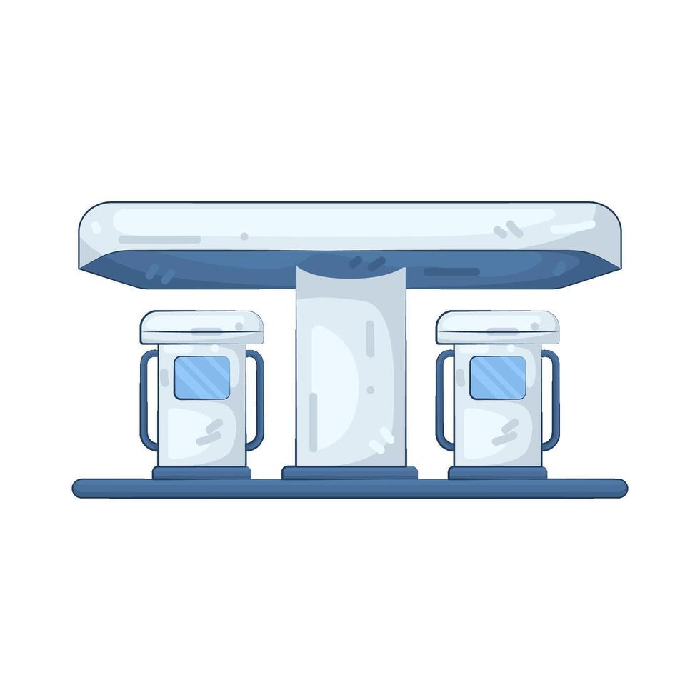 Illustration of Gas station vector