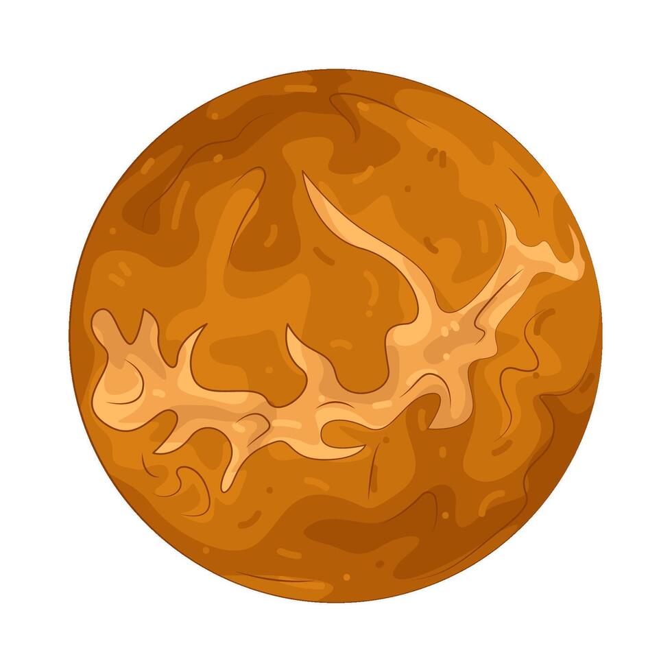 Illustration of a Venus planet vector