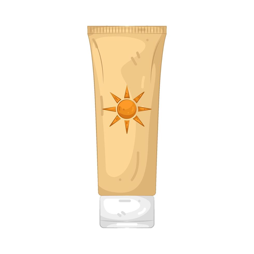 Illustration of a Sunscreen tube vector