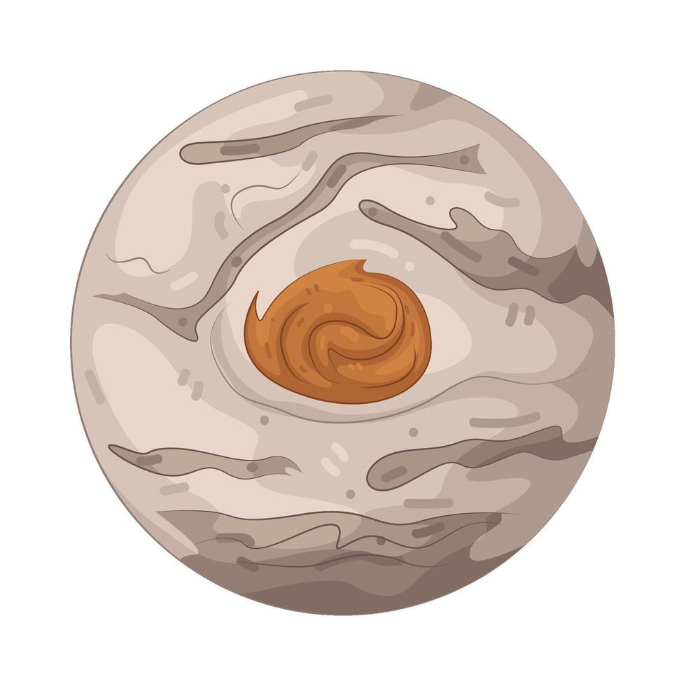 Illustration of Great Red Spot vector