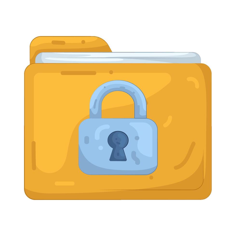 Illustration of Folder Lock vector