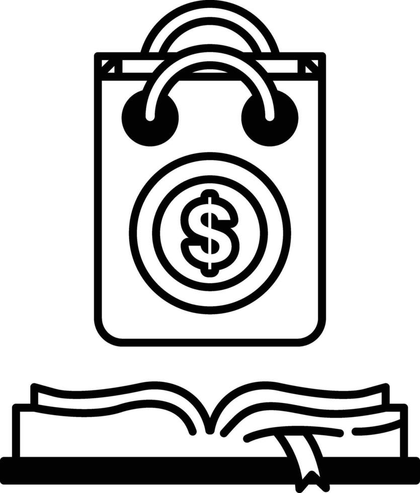 book with a dollar sign on it vector
