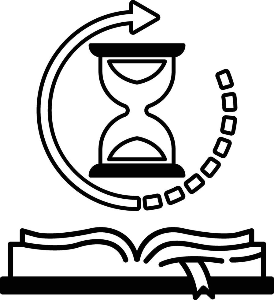 book with a clock on the cover vector