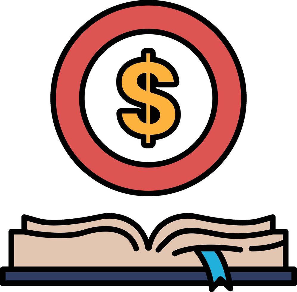 A red circle with a dollar sign in the middle vector