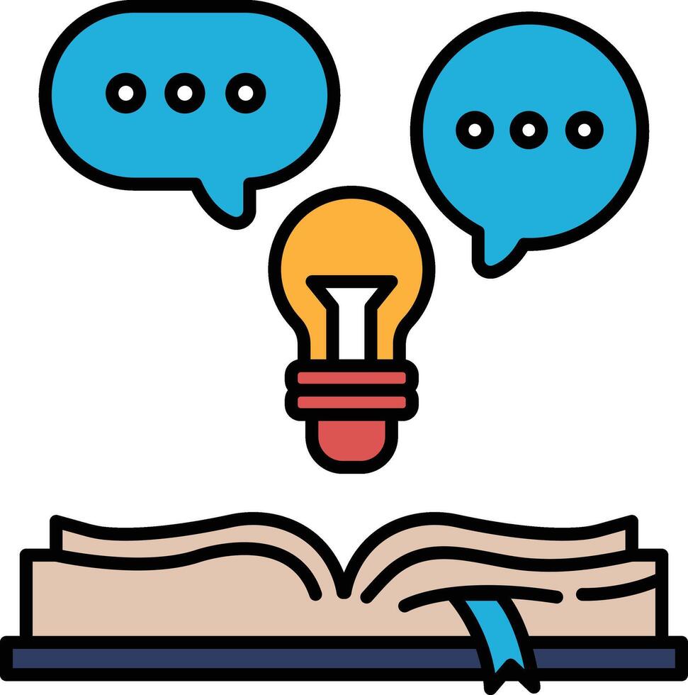 A book with a light bulb on the cover vector