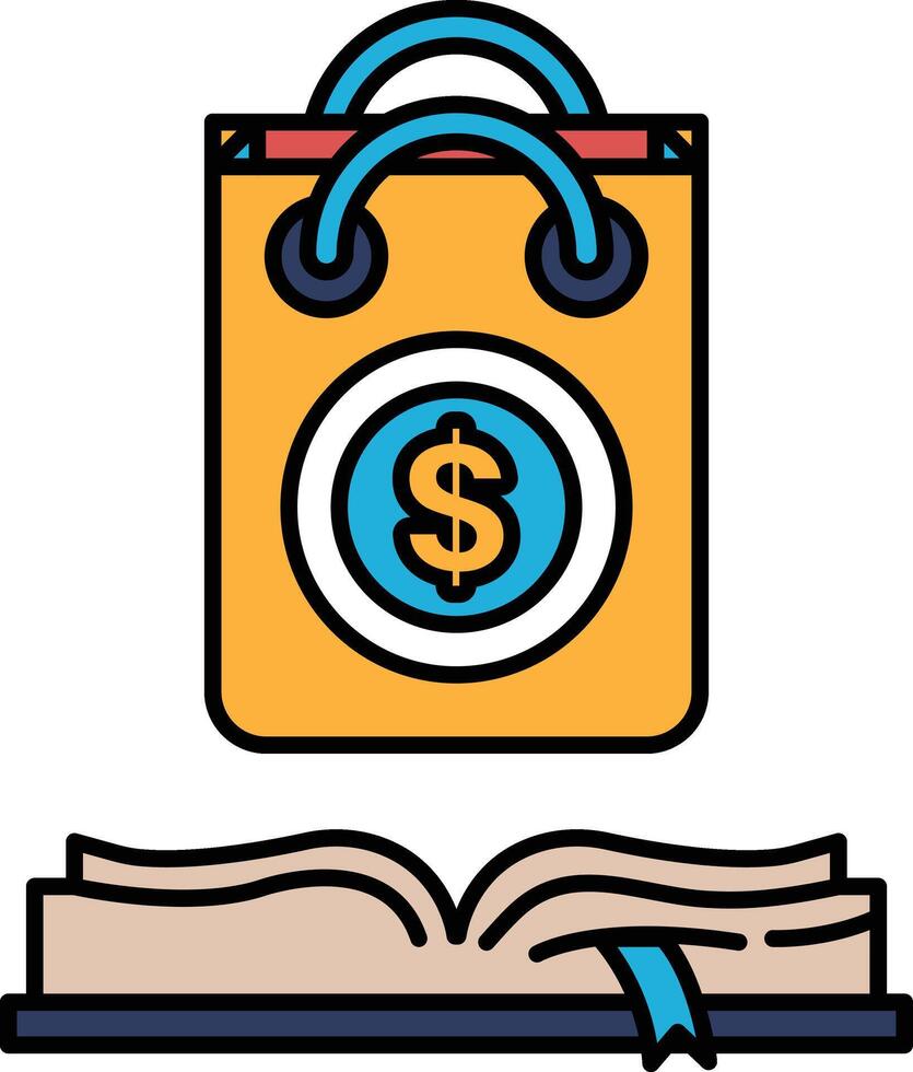 A book with a dollar sign on it vector