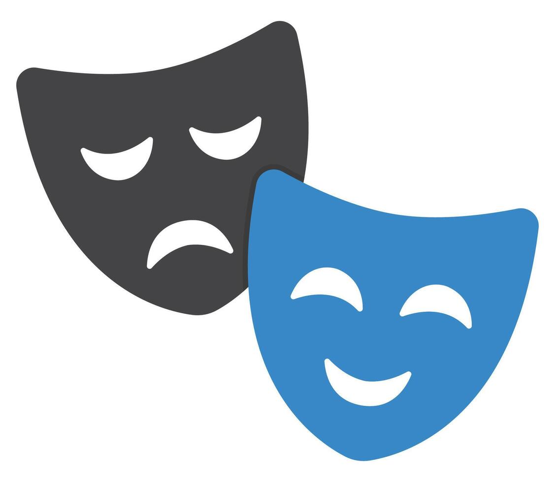 Theater mask flat icon . vector