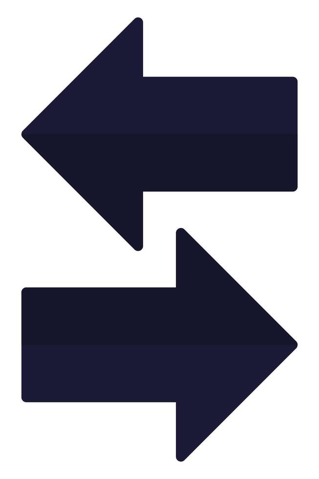 Swap arrow icon isolated on white background. vector
