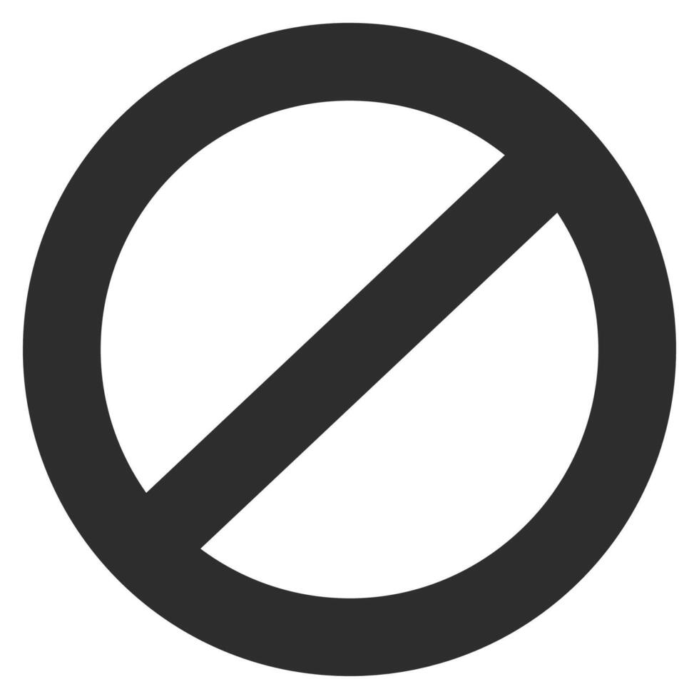 Prohibited sign isolated on white background. vector