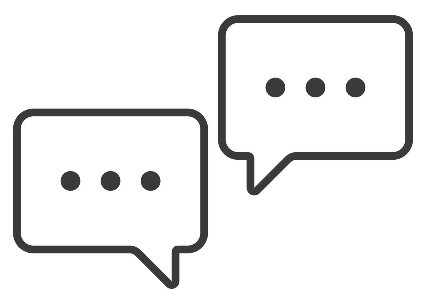 Chat speech bubble icon isolated on white background. vector