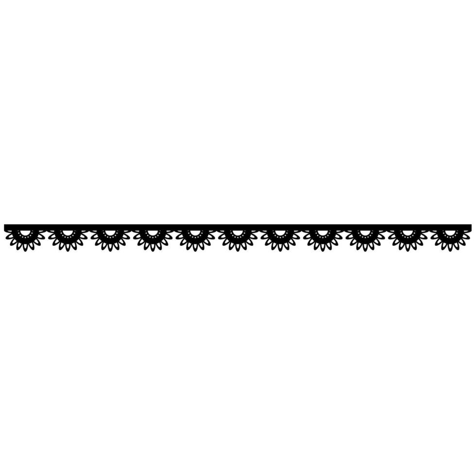 Decorative border frame. Elegant element for design in Eastern style, place for text. Floral black border. Lace illustration for invitations and greeting cards vector
