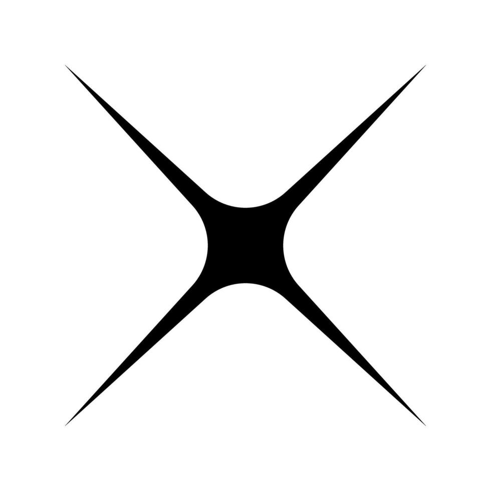 Black simple abstract star icon on a white background. illustration. vector