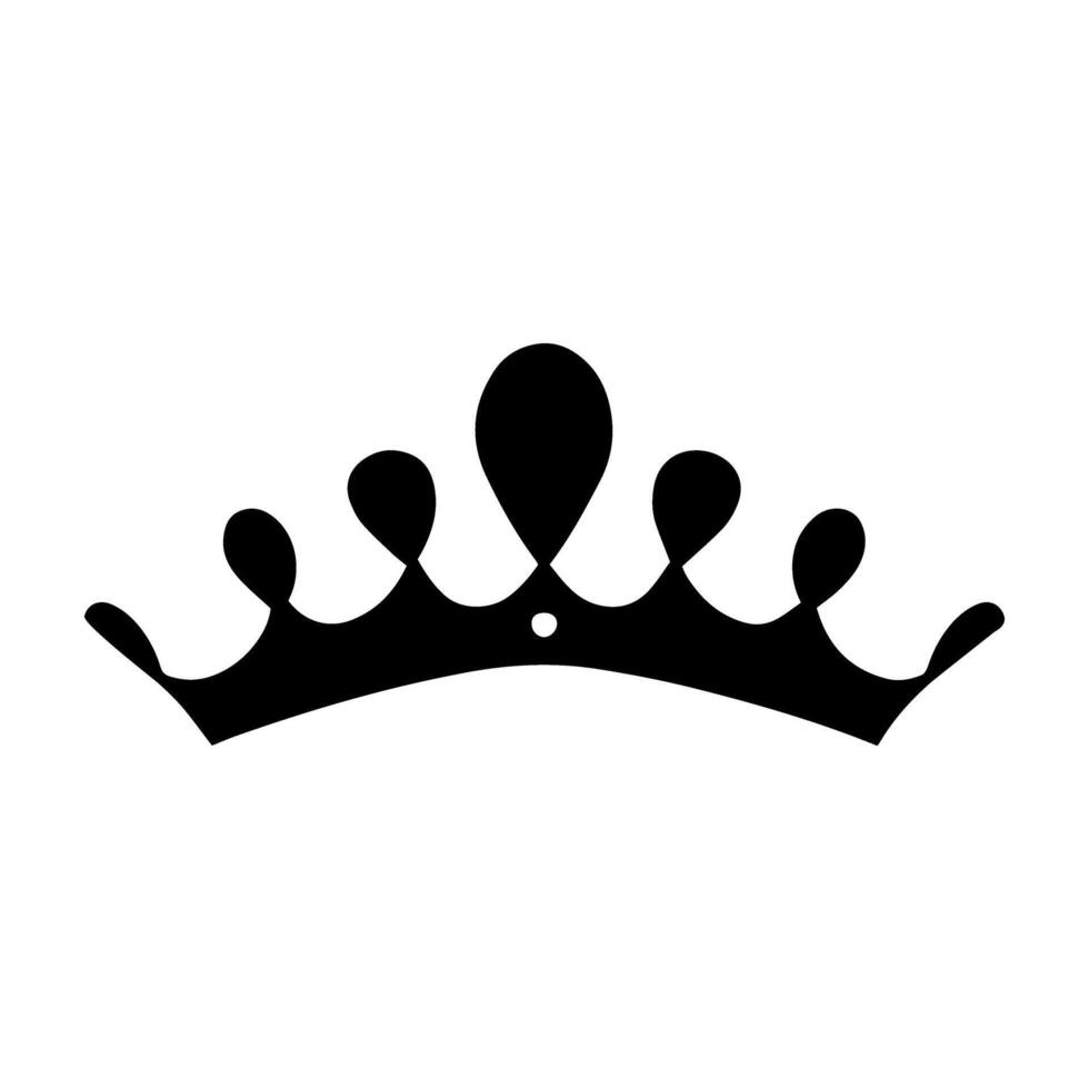 Crown icon isolated on white background, crown transparent sign. vector
