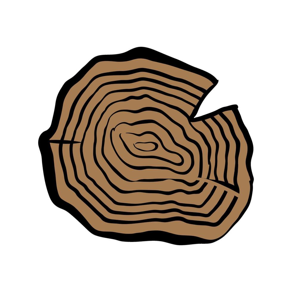 Tree stump icon isolated on white background. illustration. vector