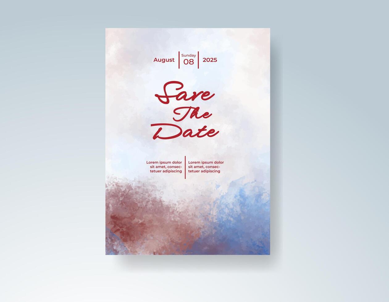 Floral engagement invitation with transparent layers vector