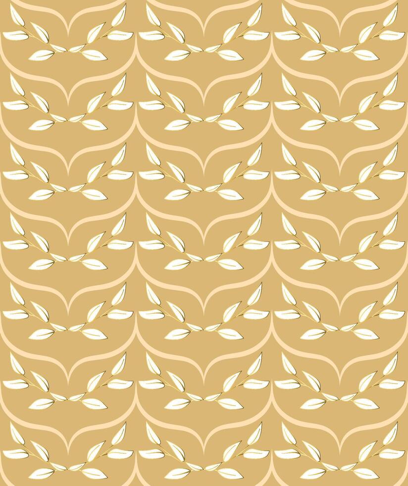 A seamless pattern with a repeating design of symmetrical laurel wreaths vector