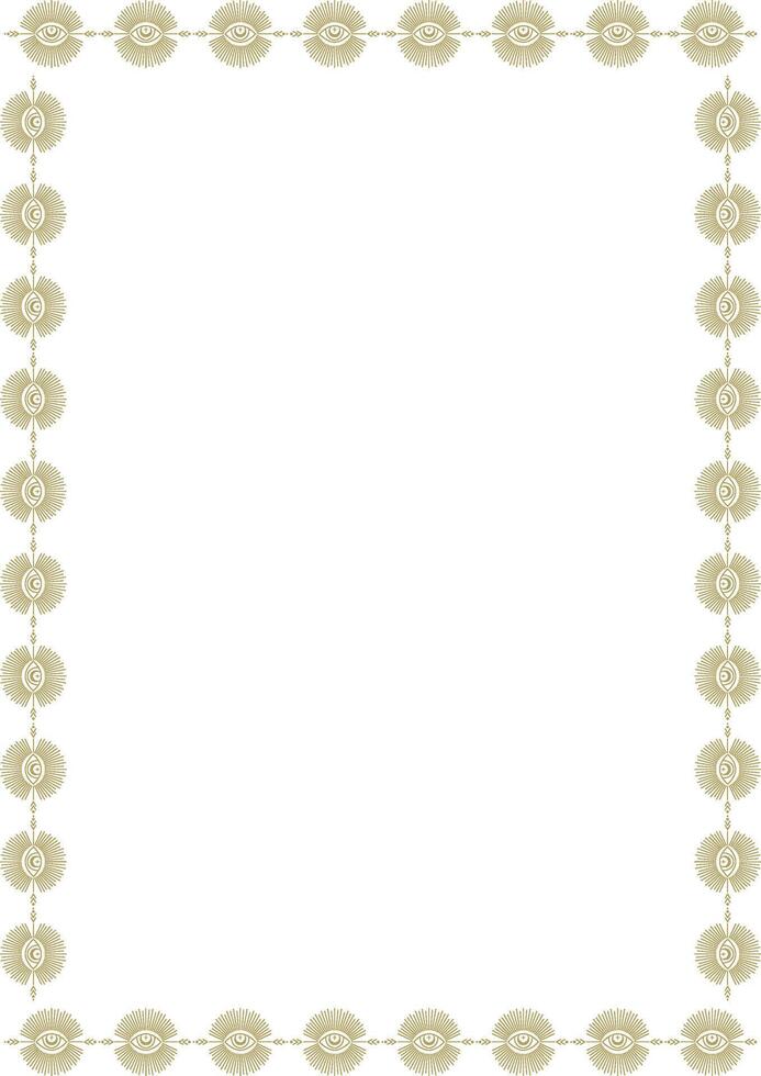 Mystic eye frame. celestial prediction eye template for your text. Eye of Providence vector