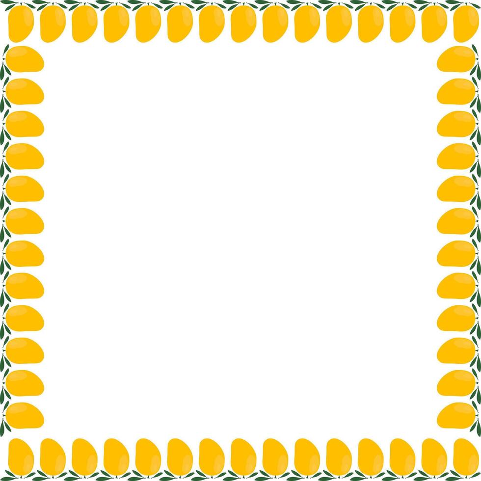 Mango frame. Hello autumn, thanksgiving decoration. Frame with empty space for your text vector