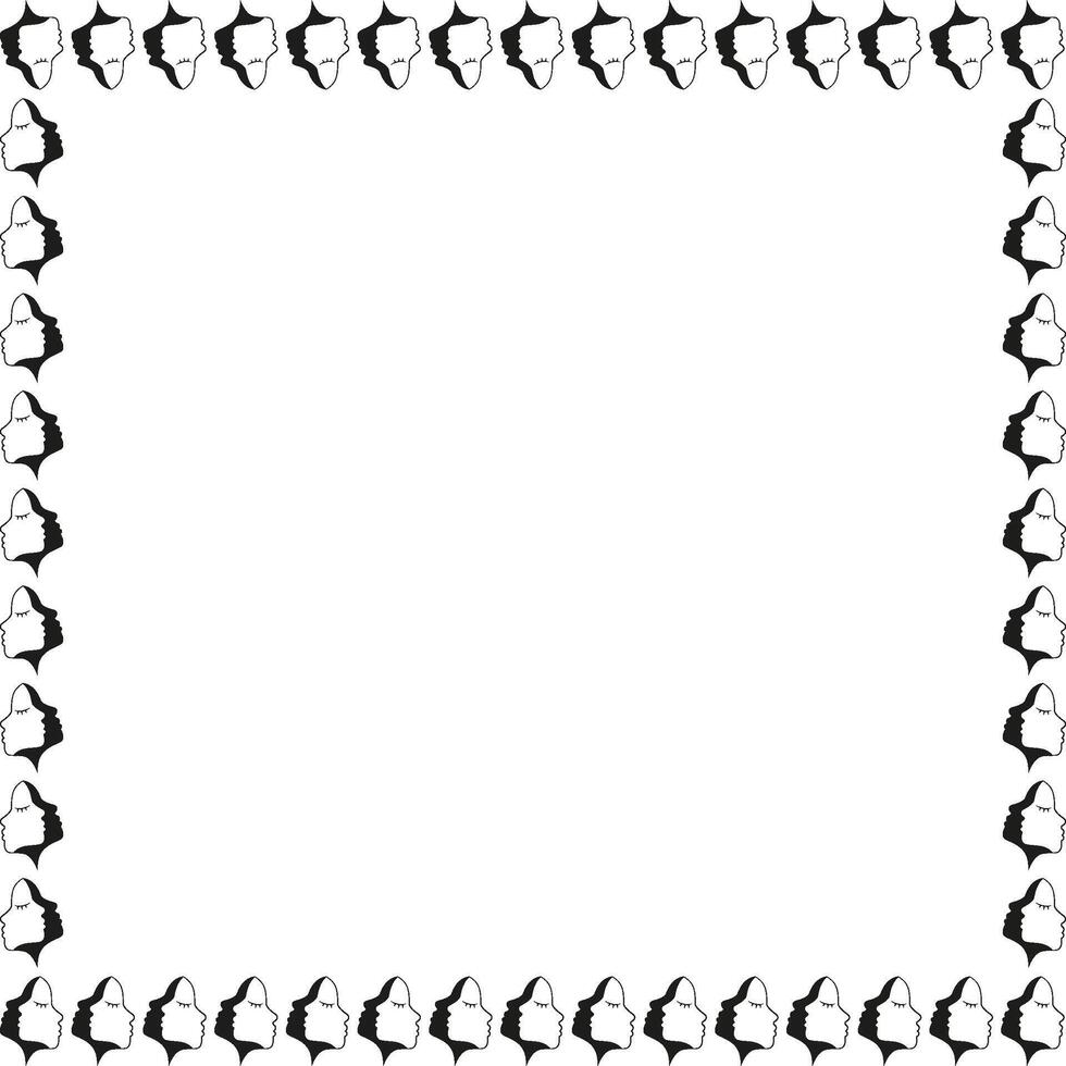 Aesthetic frame. woman fashion frame for text. Simple template element for design vector