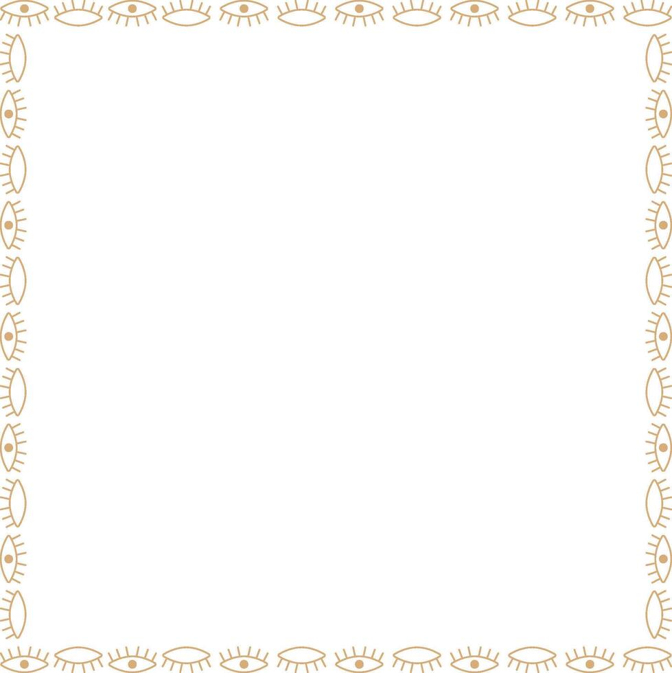 Mystic eye frame. Ramadan template. prediction eye on white background border with empty space vector