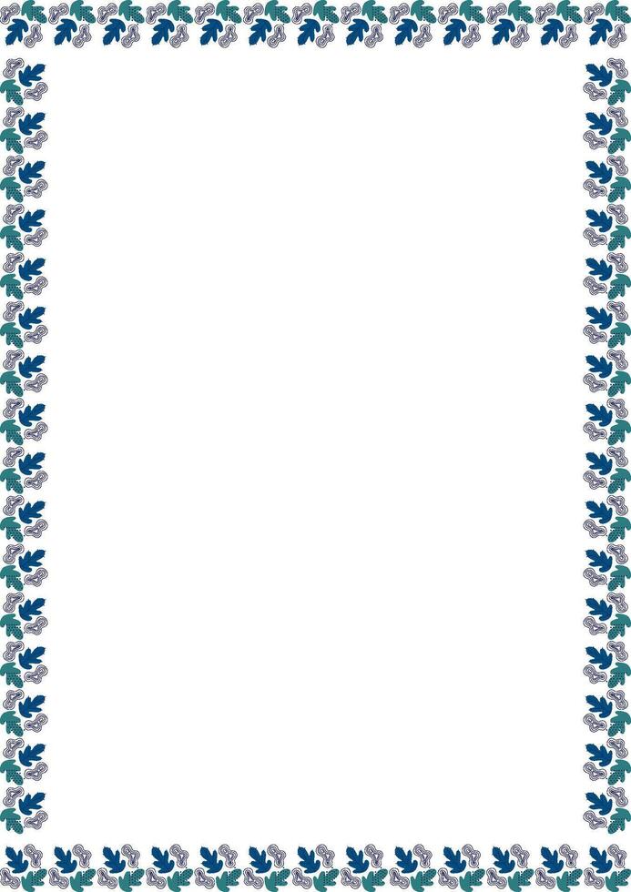 Spring colorful frame template. Leaf elements vector