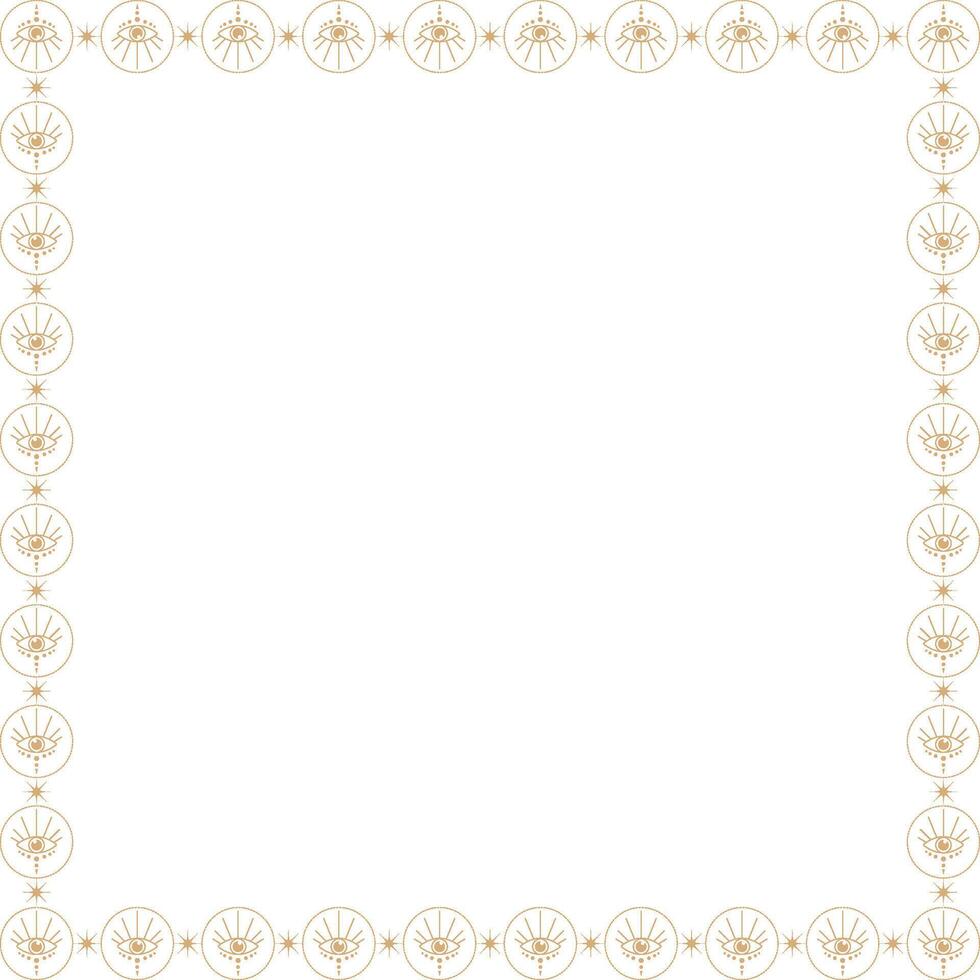 Mystic tribal eye frame. celestial prediction eye vector