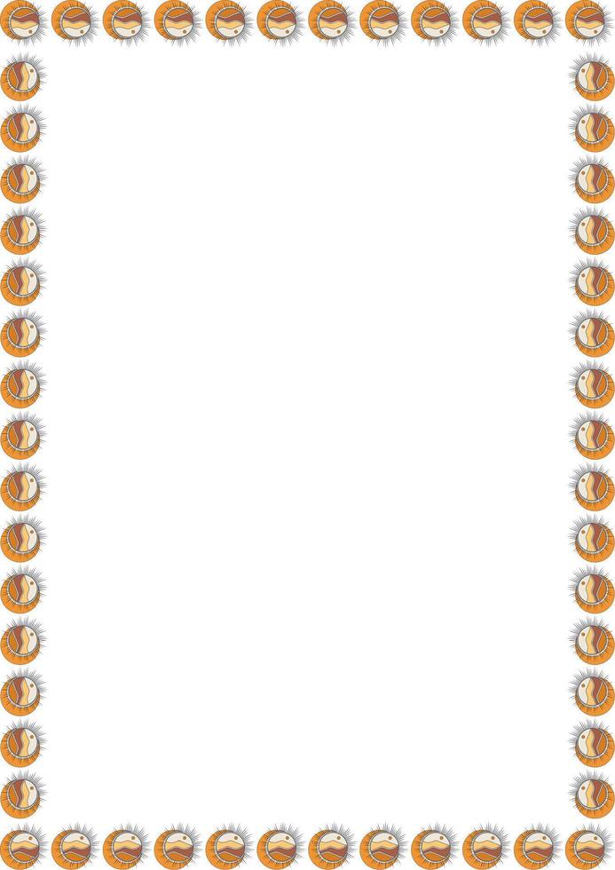 Desert mystic frame. Mystical drawing of moon and valley template. Mubarak empty frame box vector