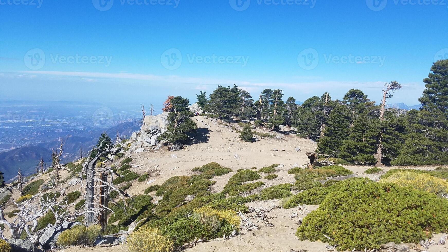 Hiking Trail to the Top of Cucamonga Peak in Southern California photo