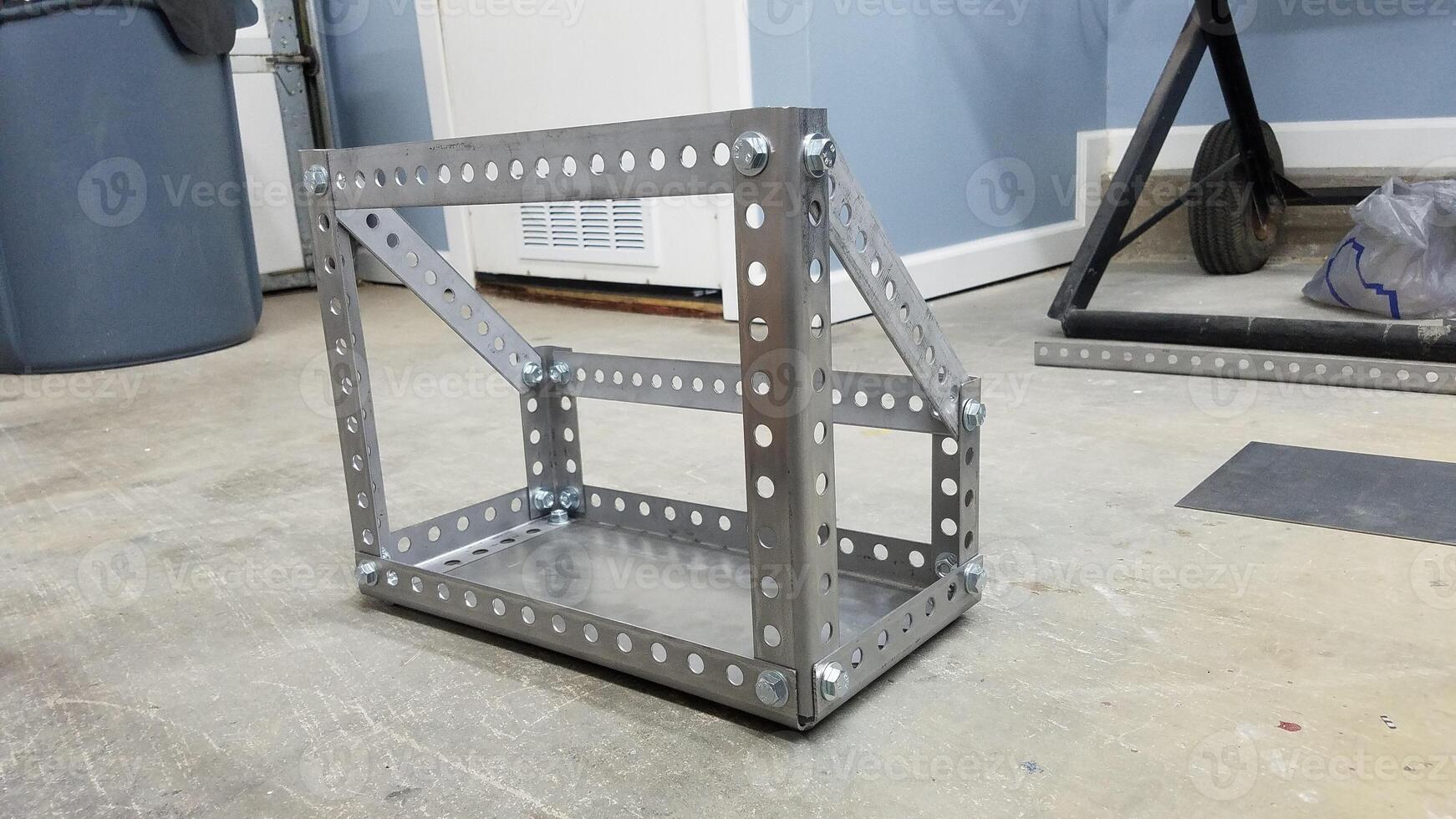 A Custom Thing I Made from Steel Perforated Angle in my Garage, DIY Metalwork photo