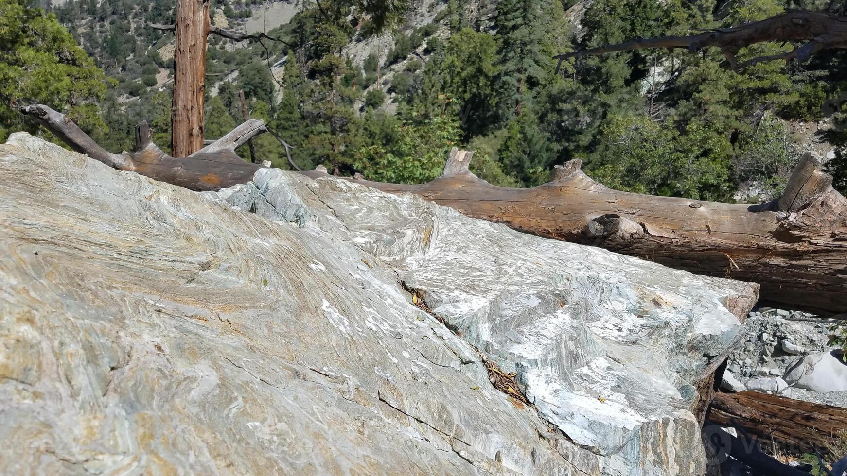 Metamorphic Rock Outcrop, Geology of Cucamonga Wilderness, Southern California photo