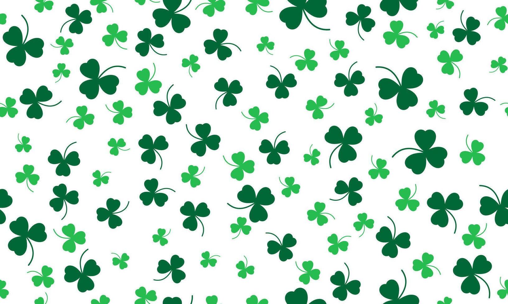 Happy Saint Patrick's day green seamless . Green clover leaves pattern. illustration vector