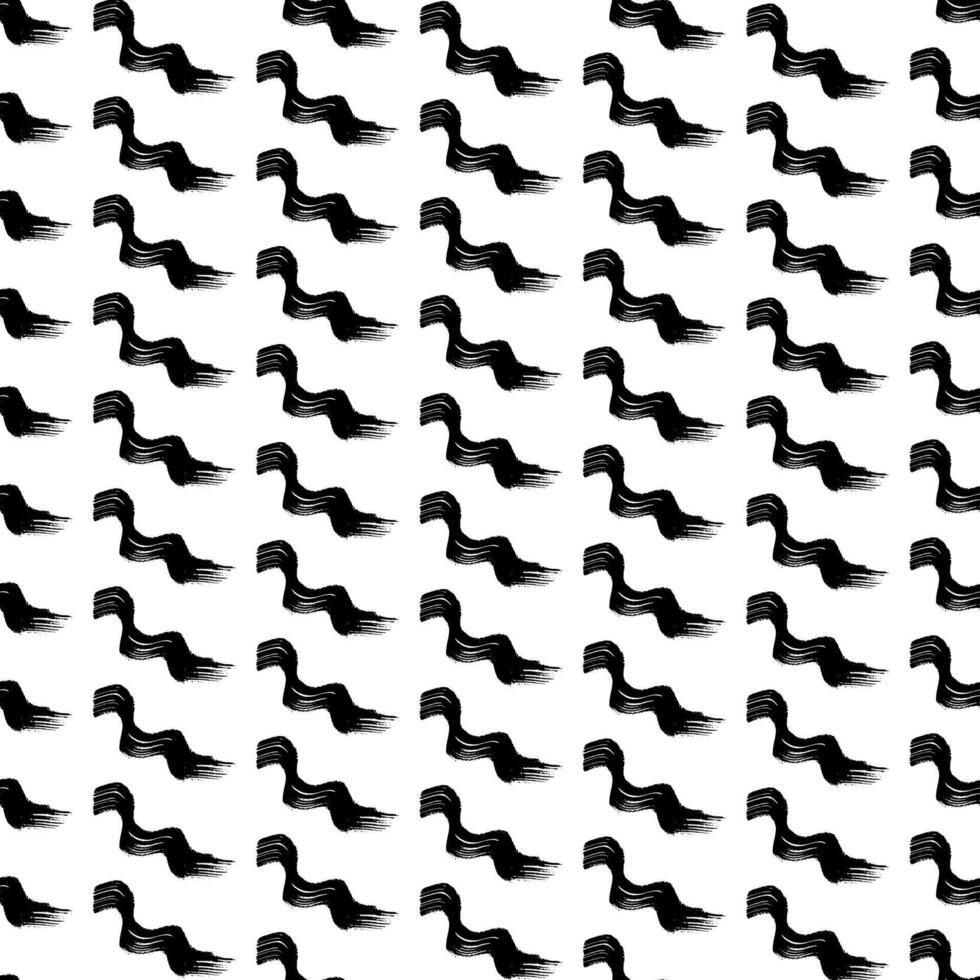 Seamless pattern with grunge brush strokes in abstract shapes on white background. illustration vector