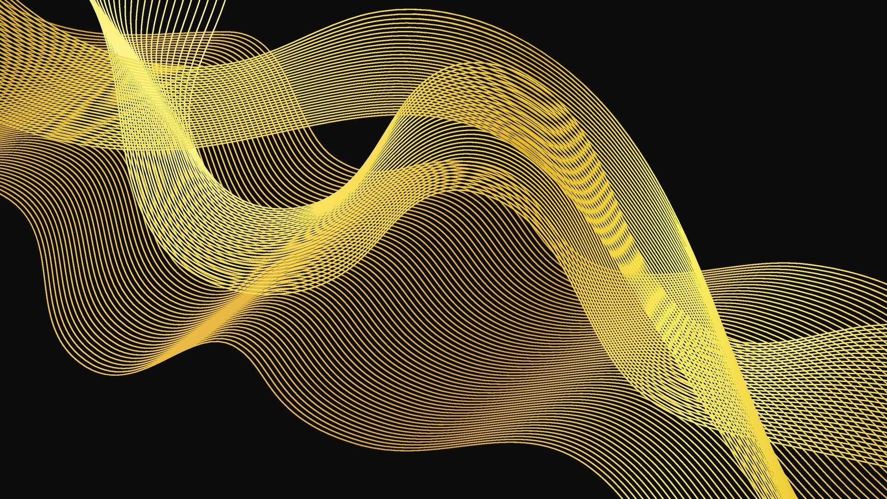 Abstract backdrop with luxury waves on dark background. Modern background, wave design. illustration vector
