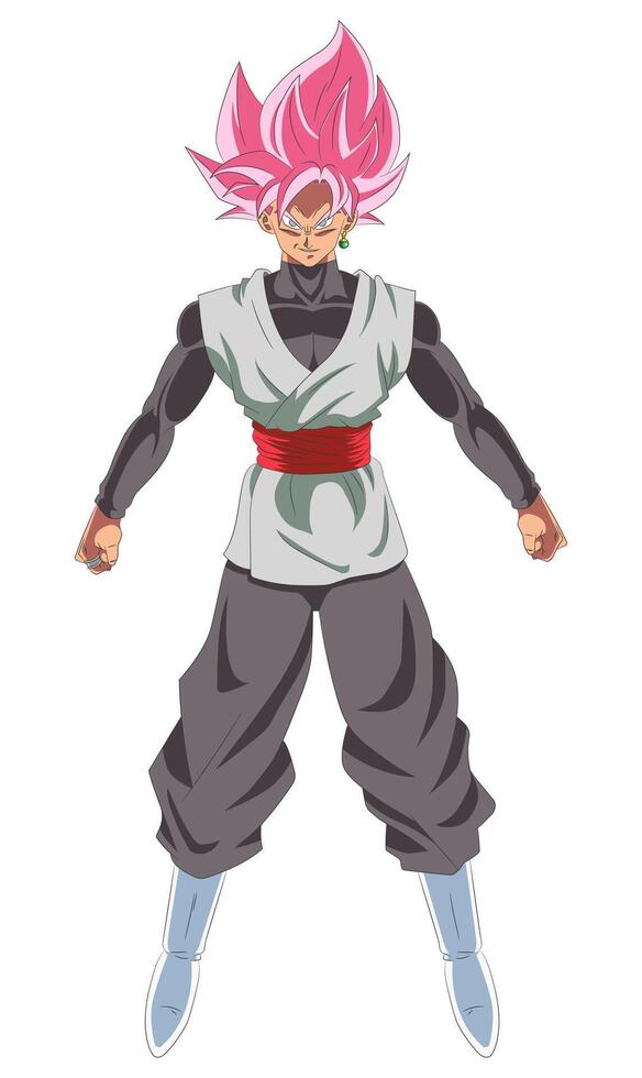 Goku Black Rose full body illustration vector