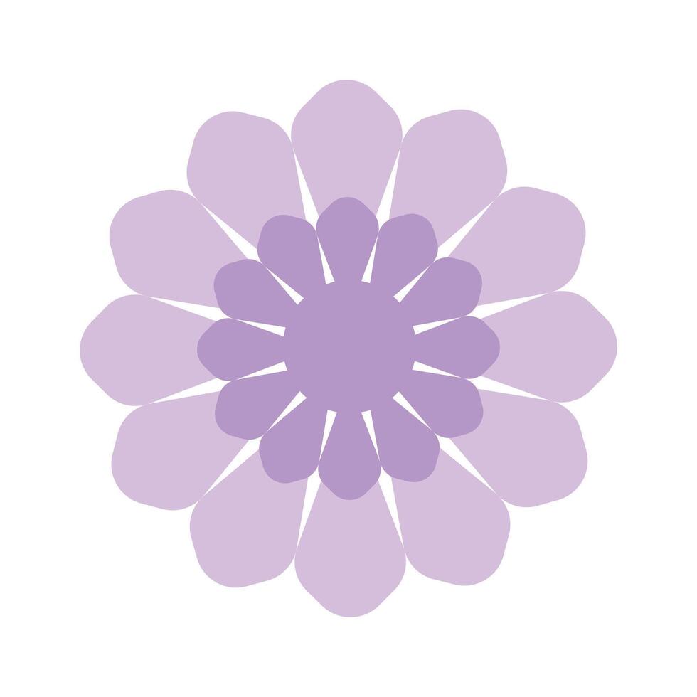 purple flower bloom illustration for spring and summer element vector