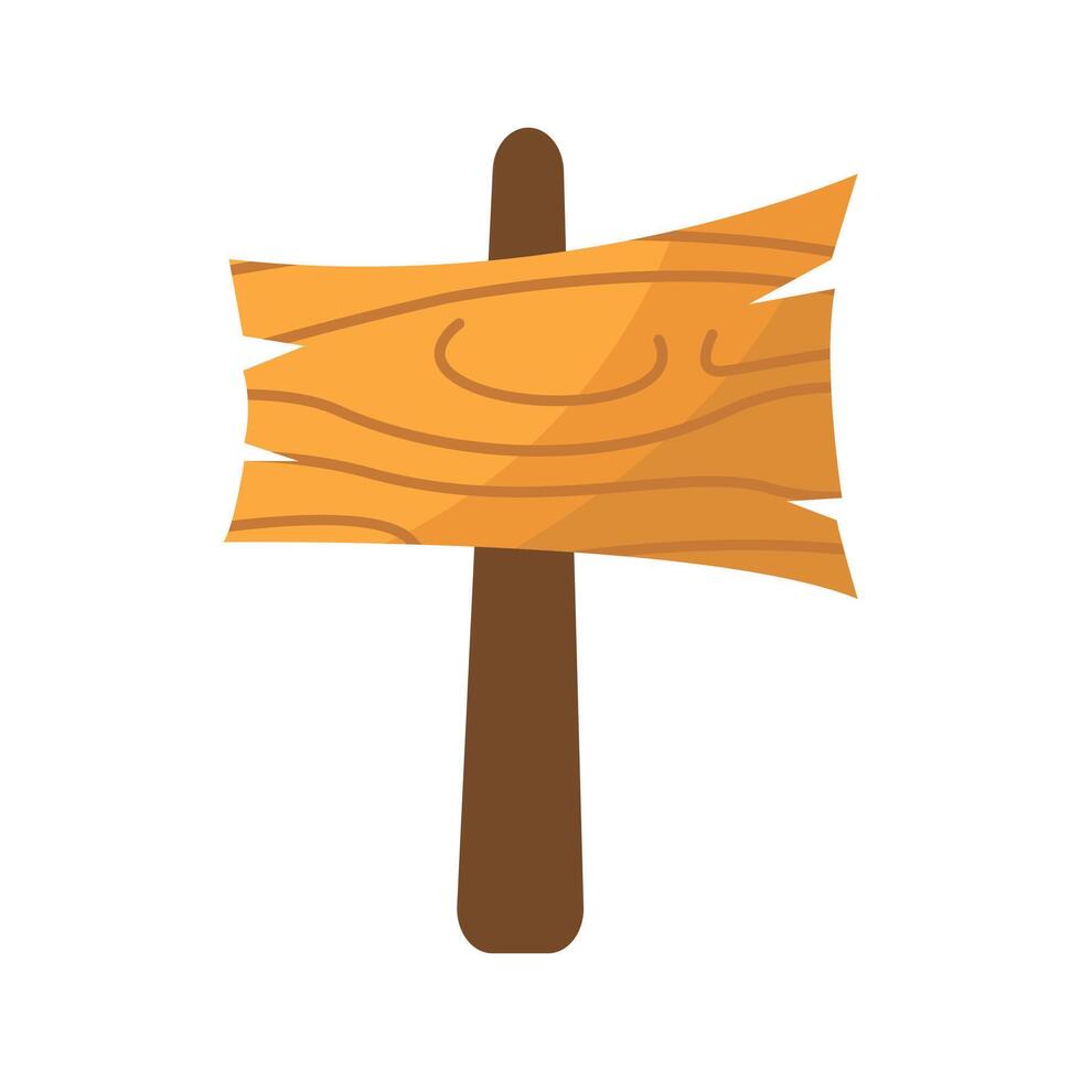 Wooden Board Post vector