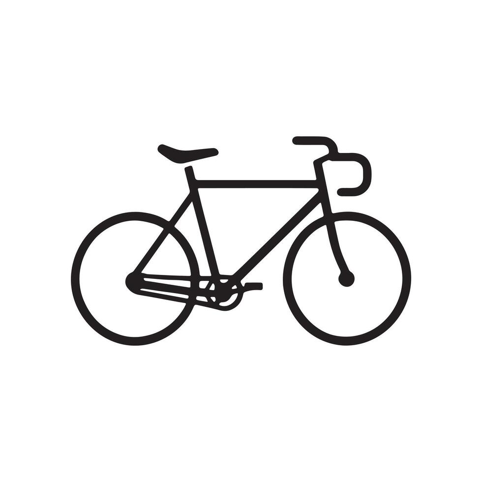 Modern Bicycle Icon for Cycling and Outdoor Adventure Themes vector