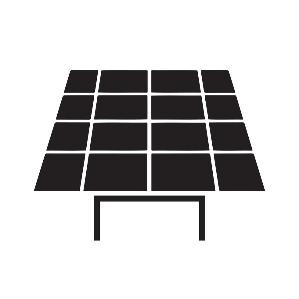 Solar Panel Icon for Eco-Friendly and Renewable Energy Projects vector