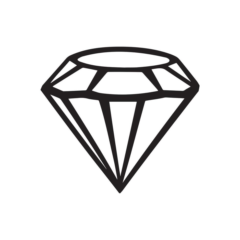 Stylish Diamond Icon for Elegant Branding and Premium Visuals vector