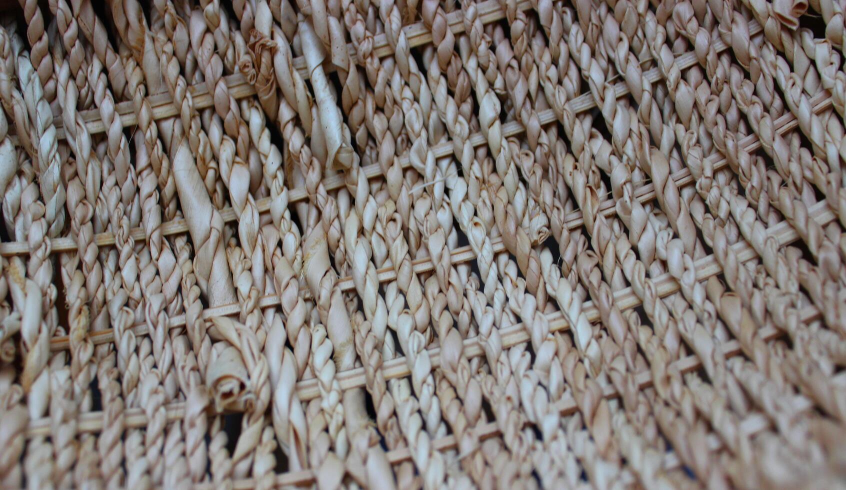Pattern Of Braided Woven Twigs Closeup Stock Photo