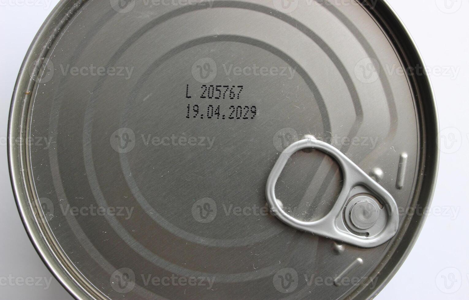 Shelf Stable Goods. Key tin with the date of use until 2029 stamped on the lid photo